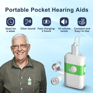 HealthTree Digital Hearing Aids With Noise Cancelling And 10 Levels Of Volume Control, Single-dual Sound Amplification, Long Battery Life, High-quality Hearing Aids For Seniors,USB Rechargeable Hearing Aid For Hearing Loss.