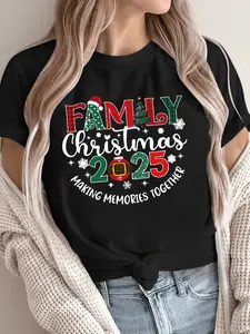Festive Family Christmas TShirt with Friendly Fabric and Holiday Print Perfect for Celebrations and Gatherings