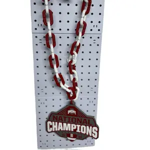 OSU National Championship Rally Chain - 3D Printed Design with Red and White Chain, Featuring "NATIONAL CHAMPIONS" Text
