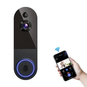 Smart Wireless Video Doorbell Camera with Cloud Storage, 2.4GHz WiFi Connection,  Visitor Alert, Two-Way Audio, Rechargeable Battery, Night Vision, Real-Time Motion Notifications, Easy Install Home Security