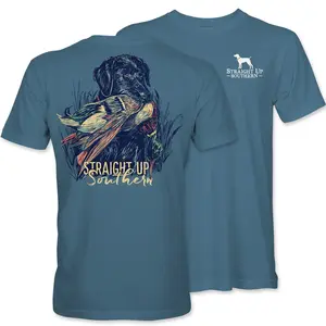 Lab With Mallard - Black Lab Retrieving Mallard T-Shirt
