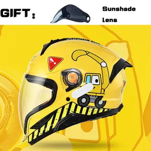 Nbtk Brand Full-Face Motorcycle Helmet, A Sunshade lens as a gift.You can drink water while wearing.It is a small helmet and not recommended for adults.Abs Material with Eps Padding, Removable Liner, Ventilation, Drinking Compatible, Unisex, All-Season