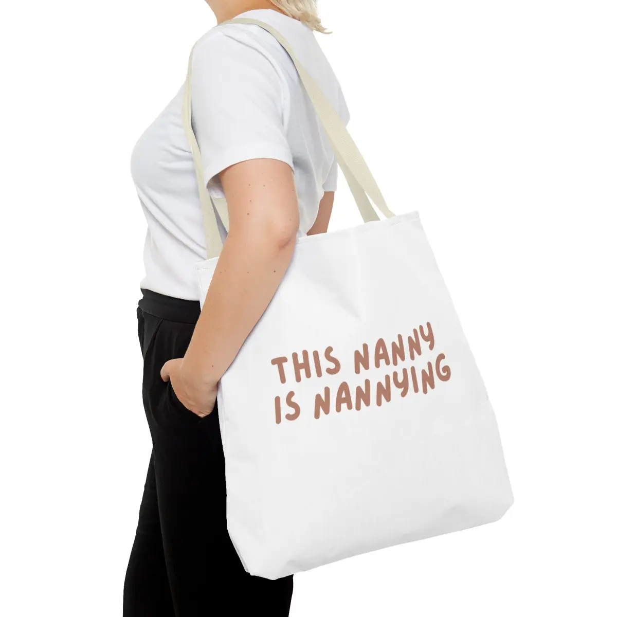 Large Nanny Tote Bag - Durable Canvas Material