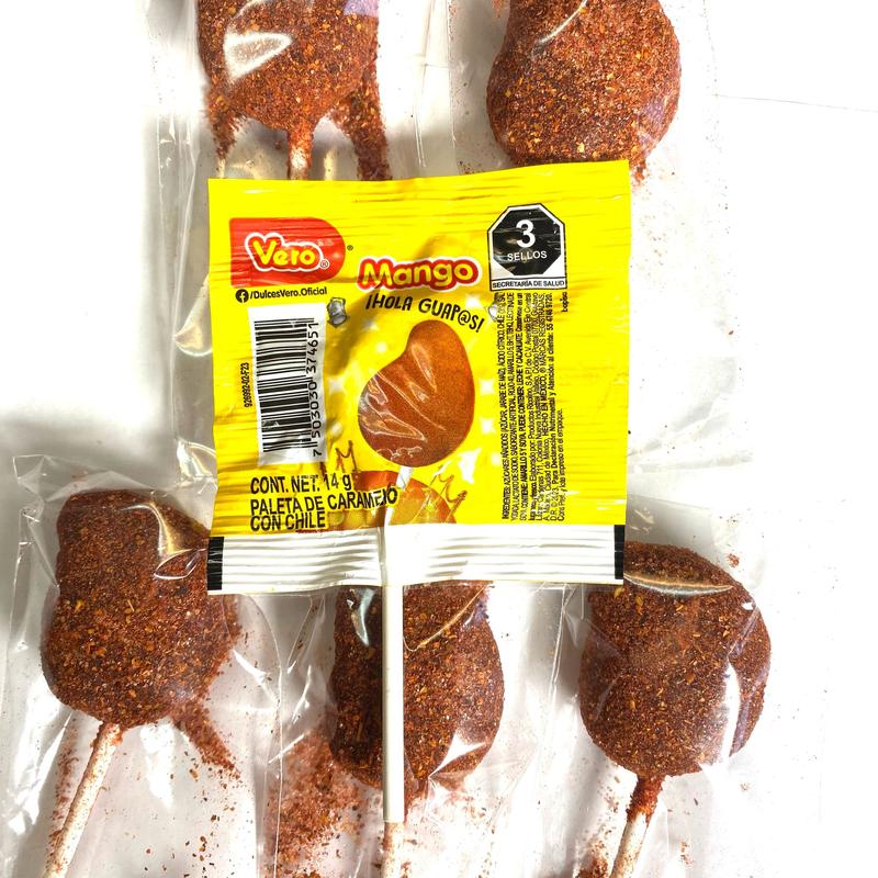 5 - PK WRAPPED PULPARIND MANGO LOLLIPOPS WITH MIGUELITO CHILLI POWDER