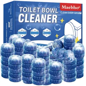 Automatic Toilet Cleaning Tablets - Low Odor, Fresh Scent, Powerful Stain Removal, Long-Lasting Deodorization, Convenient for Home & Caravan Use,