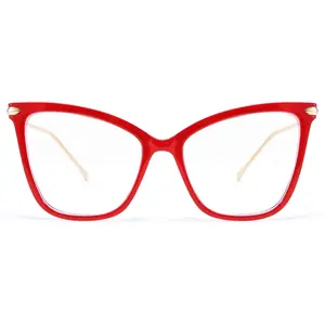 FEISEDY Oversized Cat Eye Glasses Frame Blue Light Blocking Eyewear for Women B2589
