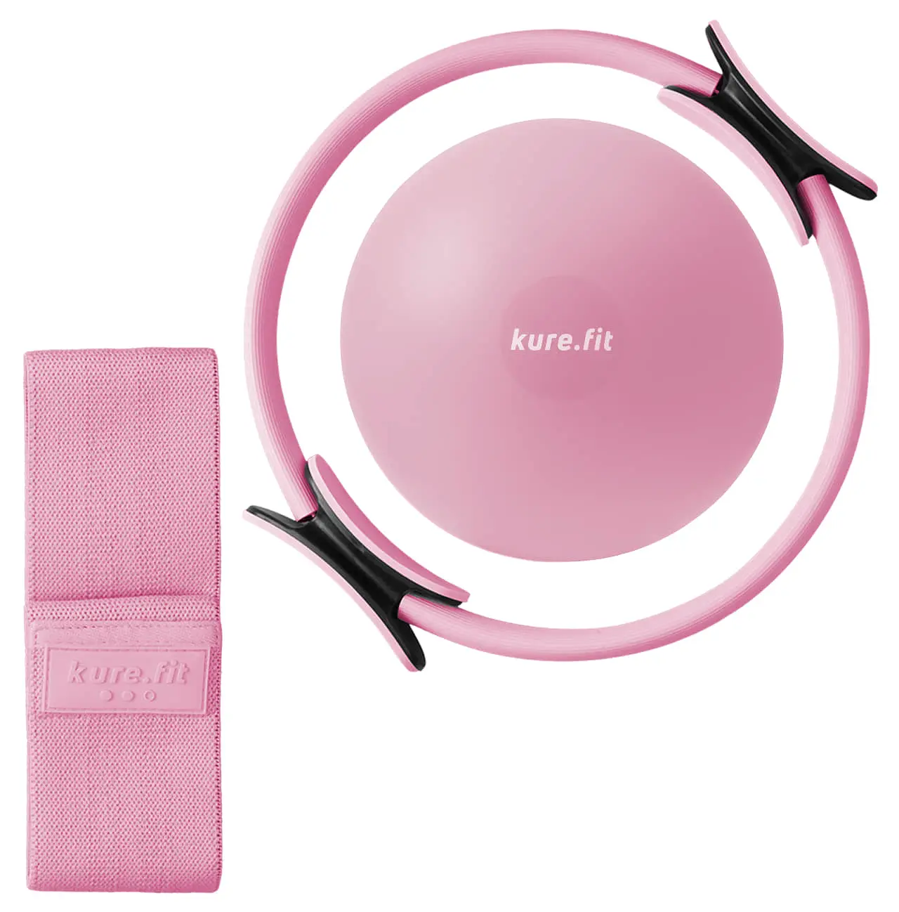 Home Pilates Essentials Kit for Women | Pilates Ring, Mini Ball, Booty Band Set | Pilates Equipment Starter Set in Gift Box | Workout Guide Included