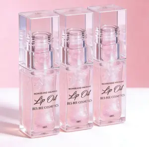 BossUp Cosmetics Nourishing & Healing Glittery Lip Oil 6ML 3PCS Hydrating Shiny Moisturizing Gloss for Daily Lip Care Lipgloss Lipstick Makeup