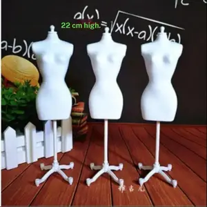 Mini Dolls Mannequin Gown Support Torso Dress with Base Stand Dolls Body Clothes Display Holder Keep Dress Upright Dollhouse, Halloween