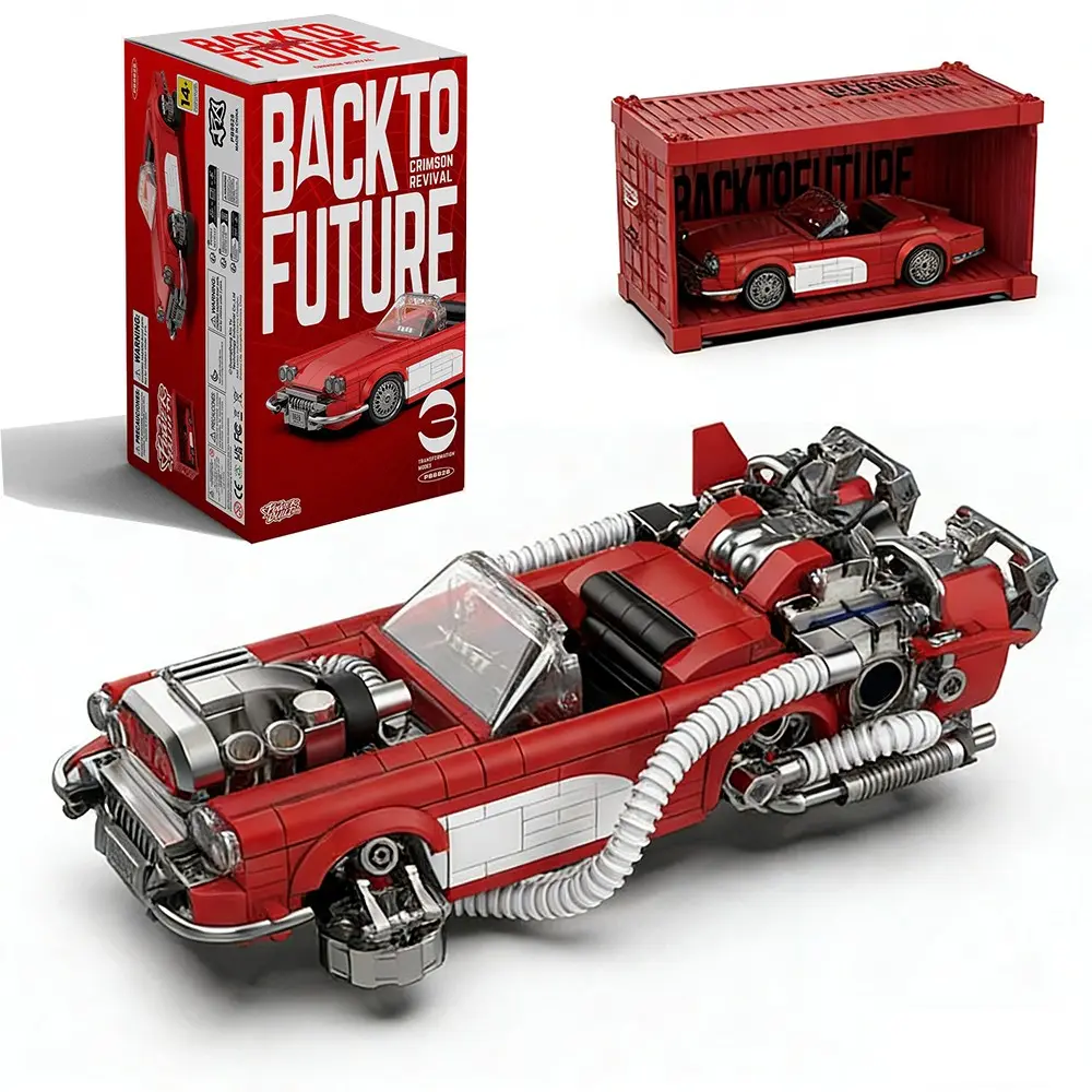Sport car Building Kit, 552 pcs Buildable Blocks Kit with Display Box, Building Block Sets, Red GT86 Car Scale 1:32 Model, Bricks Toy for Adults , Hobbyist, Collector, Collectible Model, Christmas, Birthday Gift