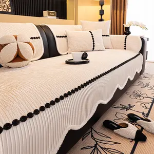 Luxury Dustproof Sofa Cover Set, 1 Count Non-Slip Cushion, Suitable for decorating living rooms, offices, and bedrooms, including armrest covers and backrest covers, All-Season Protection, Fits Single to Four Seater Sofas, Sofa Slipcover