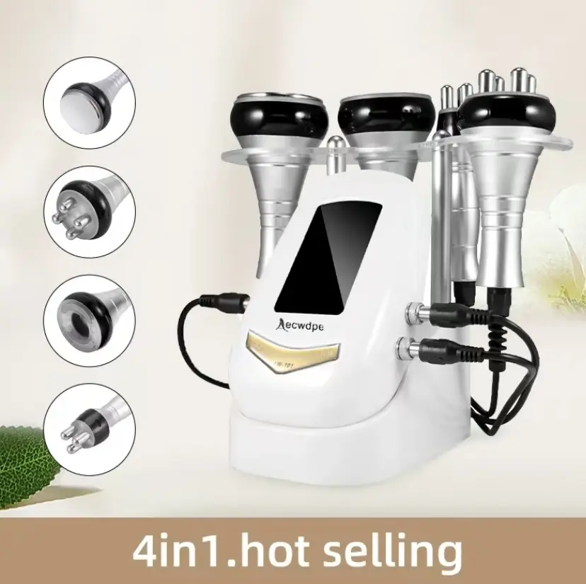 [Renhui] 4-in-1 Multifunctional Beauty Machine - Adults' Self Care Gadget with 4 Interchangeable Heads, Compact Plastic, Lightweight, Durable, Portable for Shoulder Pain Relief, Facial Beauty Device, Home Supplies