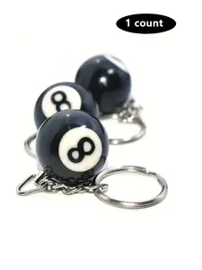 Billiard Ball Shaped Keychain, Mini Ball Shaped Charm Keychain, Number Detail Billiard Ball Keychain for Bag Car Key Decoration, Bag Charms, Keychain For Bags