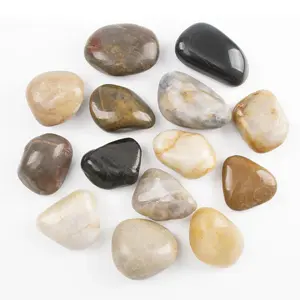 10lbs 2-3 Inch River Rocks, Decorative Mixed Pebbles for Garden Landscaping, Indoor , Fish Tanks, Vases, and  - Ideal for  Decoration and Outdoor Gardens (Mixed, Weight: 10 LB)