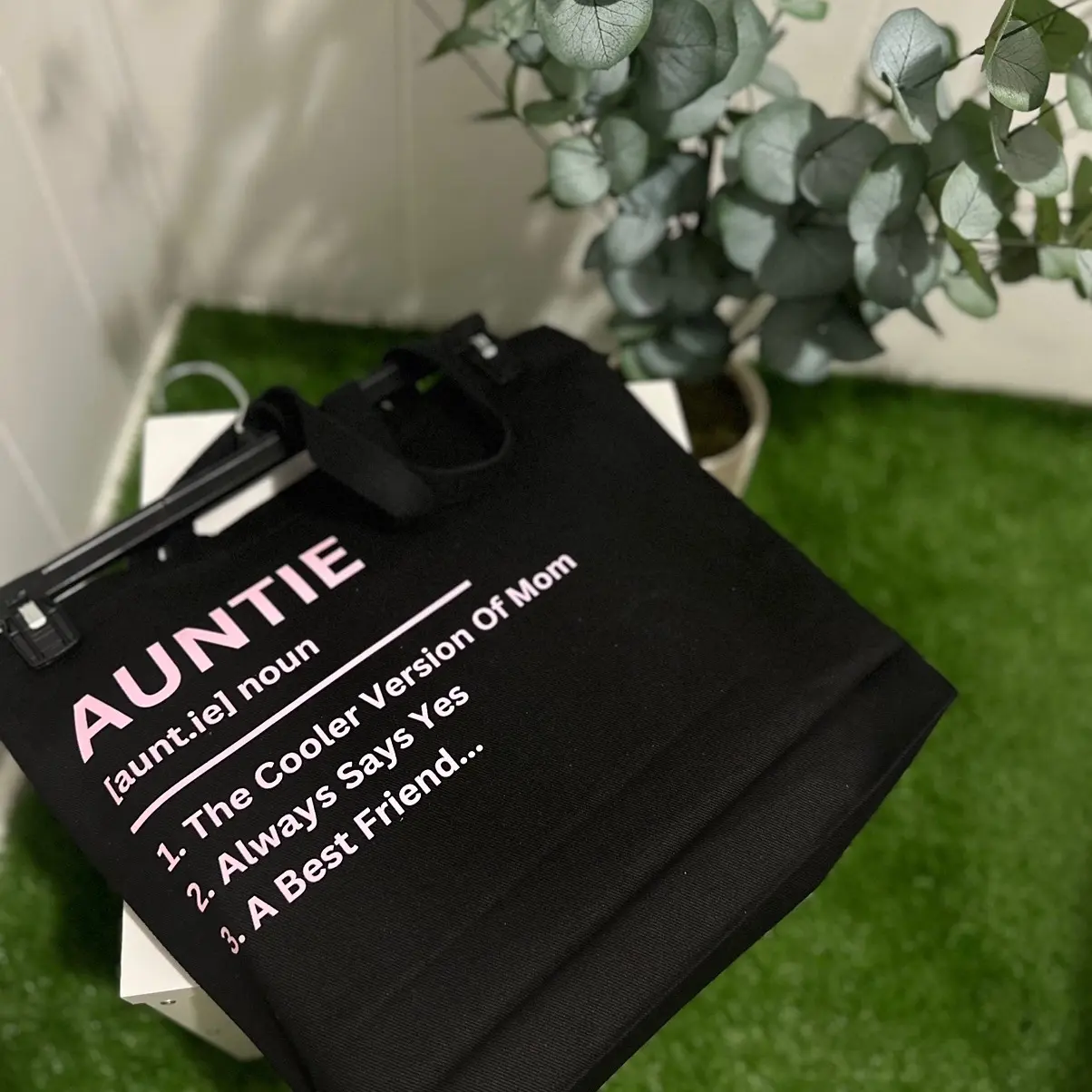 Auntie Handcrafted Tote Bag for Women - Personalized Durable Tote Bag with Unique Design and High-Quality Materials