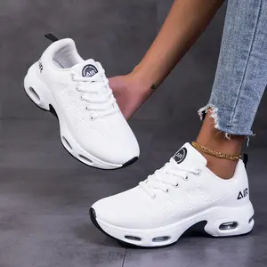 Women’s fashion athletic shoes suitable for all seasons, featuring cushioned air-cushioning running shoes; casual lightweight tennis shoes for girls; indoor shock-absorbing training shoes; non-slip walking shoes. all-season travel footwear