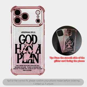 God Has A Plan Bible Verse Christian Faith-Based Shockproof Durable Trendy Protective Phone Case Compatible with iPhone 11-17 Series & Samsung Galaxy S22-S26