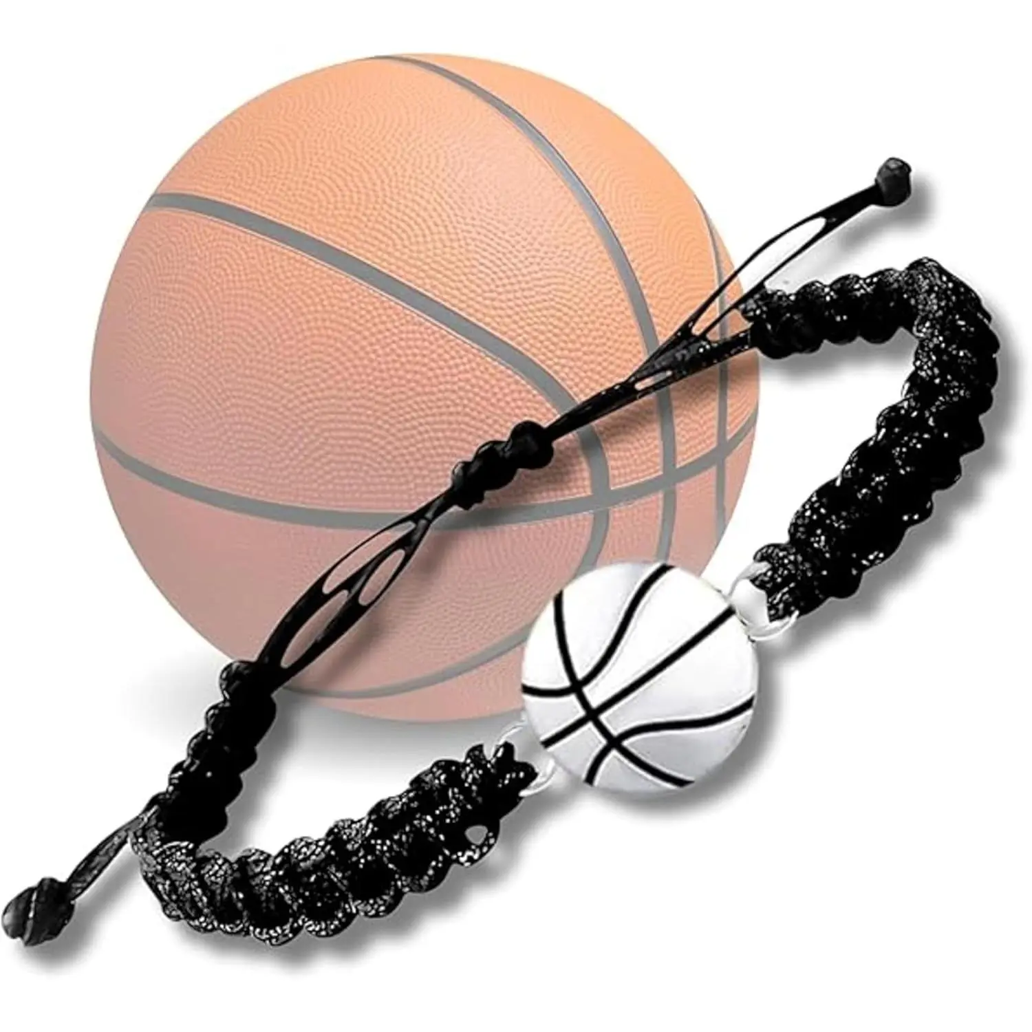 Basketball Charm Bracelet- Adjustable Unisex Bracelets with Basketball Charm. Basketball Gifts And Souvenir for Basketball Players. Unisex Friendship Bracelet