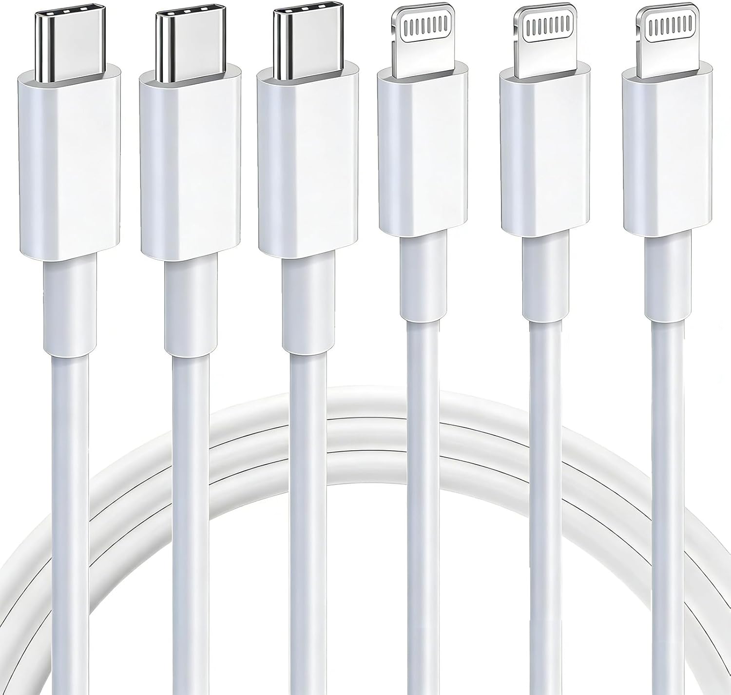 iPhone Charger Cord [Apple MFi Certified] USB C to Lightning Cable 3Pack 10 FT Type C Power Delivery Fast Charging Cable Compatible with iPhone 14 13 12 11 Pro Max XS Max XR X 8 iPad,White