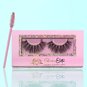 Diamond 3D Faux Mink Lashes – Dramatic Wispy Volume Strip Lashes, Reusable Up to 25 Wears, Lightweight Glam Eyelashes