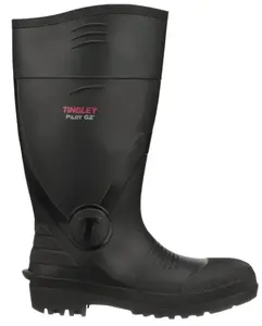 BLACK Mens PLAIN TOE Rubber Fishing Hunting Waterproof PVC Work Mud RAIN BOOTS Protective Footwear Walking Shoes
