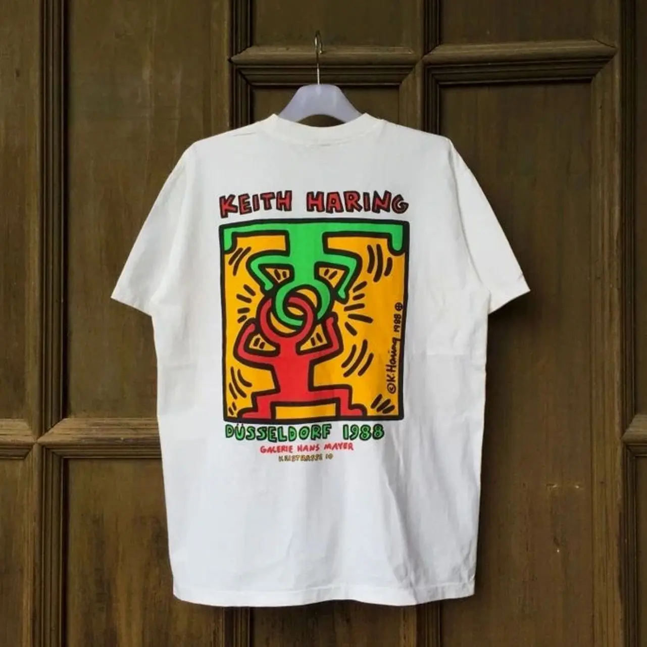 Vintage Keith Haring Short Sleeve Unisex White T- Shirt All Size S-5XL MO513 4