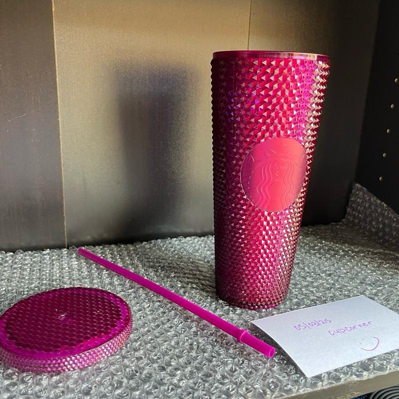 Starbucks New Holiday Berry Bling USA Studded Venti 24oz Tumbler