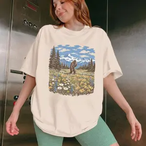 Funny Bigfoot T Shirt, Vintage Sasquatch Tee, Cryptid Shirt, Sasquatch Lover Gift, Unisex Short Sleeve Tee, Graphic Round Neck Tee