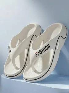 Men's Minimalist Letter Outdoor Sandals, Lightweight Anti-Slip Design, Ergonomic Sole, PU Upper, Eva Sole, All Seasons