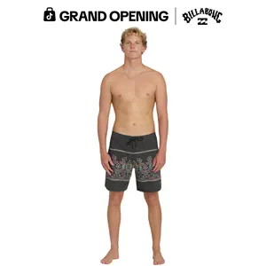 BILLABONG Men's 73 Pro Boardshorts, Stretch Woven Blend Drawcord Waist Side Pockets Scalloped Hem, Surf Beach Casual Wear