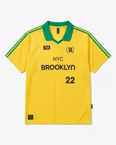 Brooklyn Cloth Brooklyn 22 Soccer Jersey for Men, 100% Breathable Polyester Lightweight Athletic Shirt, Bold Graphic Detail, Athletic Fit Streetwear Jersey, Multiple Sizes