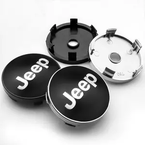 4pcs 60mm Car Styling Wheel Center Cap Hub Replaced Covers Badge Sticker For Jeep Grand Cherokee Wrangler JK Gladiator Compass Renegade Patriot Liberty Car Decorative Sticker