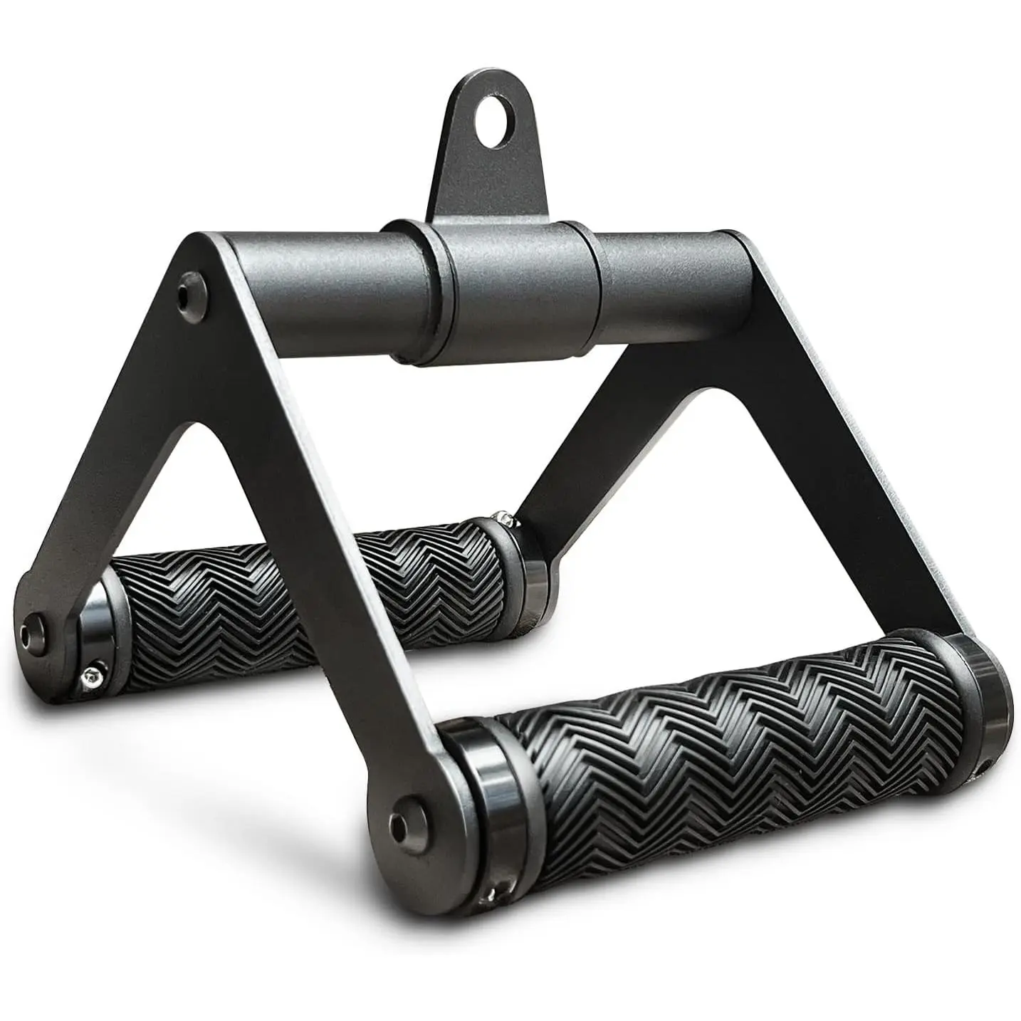 Double D Handle 360 Rotataing  Row Attachment for  Machine, Soft Rubber  Machine Attachment Hanlde LAT Pulldown Attachments, Close Grip LAT Pull Down Handle