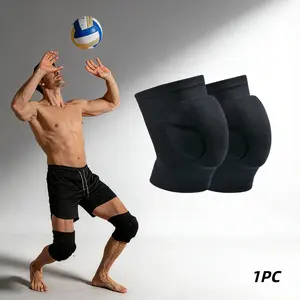 1Pc Outdoor Cycling Skiing Thick Protective Knee Pads, White/Black Foam Padded Knee Support For Dancing Yoga, Unisex, Men, 2026 Spring/Summer New Model, Increase Size By 1, Suitable For Basketball, Yoga, Dance, Volleyball