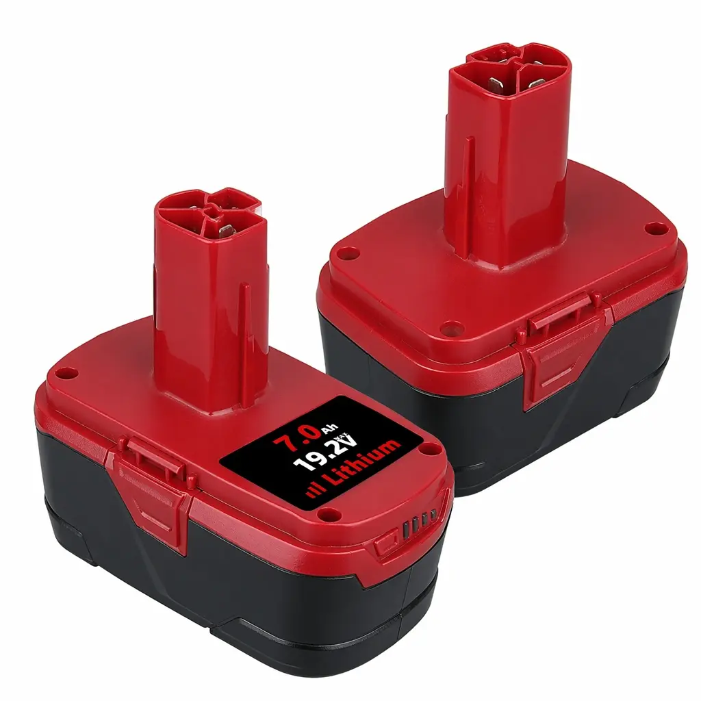 2-Pack 18V(19.2V Max) 7.0Ah 7000mAh Li-ion Replacement Batteries Compatible with Craftsman C3, Rechargeable Battery Packs for Cordless Power Tools
