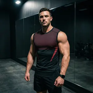 Men's Workout Tank Top - Breathable Mesh Quick-Dry Sleeveless Gym Shirt for Fitness & Bodybuilding