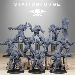 Corrupted Socratis Infantry | Chaos Knights (10) - Havoc Brothers - Stationforge - 3d Printed Mini Marines
