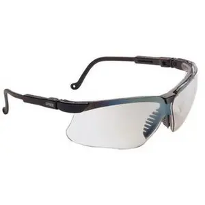 UVEX SCT-Reflect 50 Framed Safety Glasses - Eye Protection, Scratchproof, Black Polycarbonate Frame, Adjustable Temples, Universal Fit, Wraparound Design, Model S3204