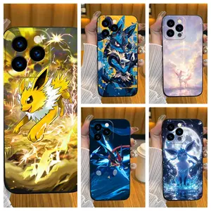 P-PPokemon soft black phone case Applicable to iphone 16 case 15 14 13 12 11 Shockproof phone case High-end phone case Fashionable phone case Premium Phone Case deals for you 2025 new model