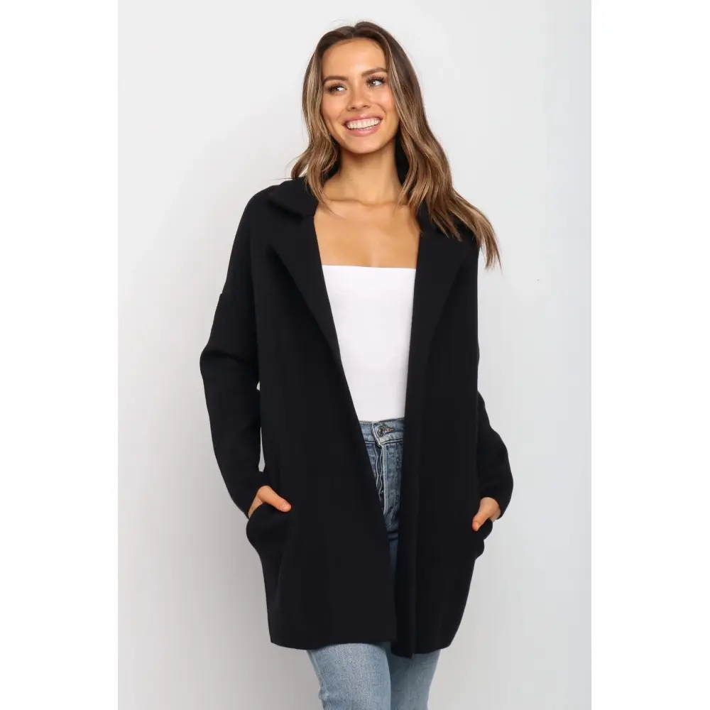 Magritta  Womens 2025 Fall Open Front Knit Cardigan Long Sleeve Lapel Coat Casual Solid Classy Sweater Jacket S-3XL Knitwear Fitted