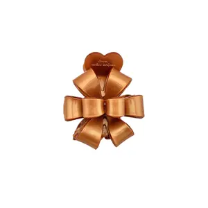 Solar Eclipse Hand-painted Origami Gift Bow Hair Claw Clip in Gold