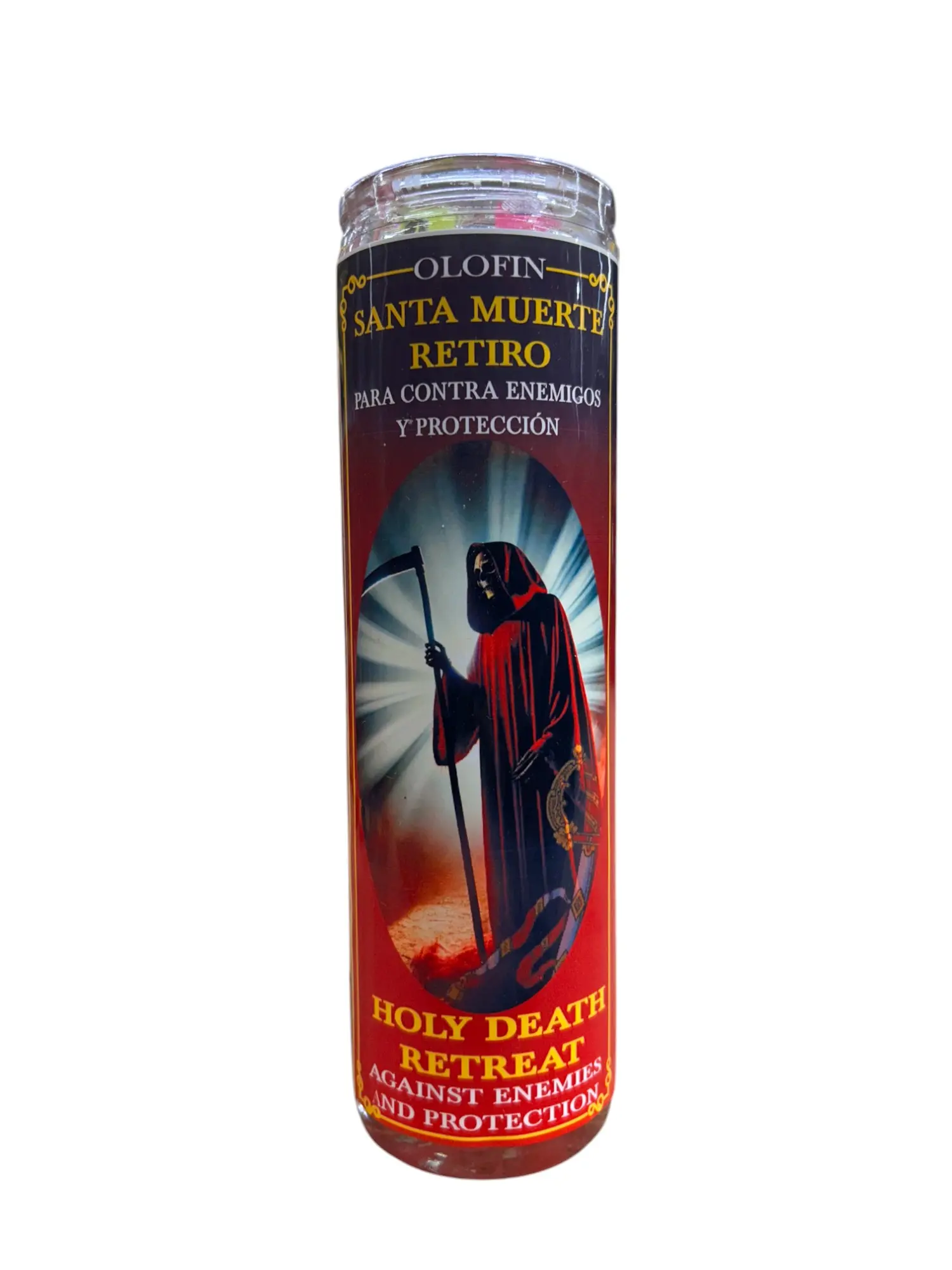 Cocktail Candle Holy Death Retreat / Preprada Veladora Santa Muerte Retiro Decoration Ornaments