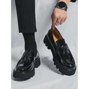 Men's Fashionable Tassel Decor Loafers, Casual Comfortable Round Toe Classic Slip On Loafers for Daily Wear, Male All-match Shoes for Daily Wear