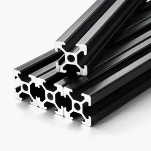 Spring new arrivals 4PCS 47.2 in (1200mm) T Slot 2020 Aluminum Extrusion Profile, European Standard Anodized Linear Rail, High-Strength Extruded Aluminum Rail for 3D Printer, CNC Machine DIY, Laser Engraving, Black