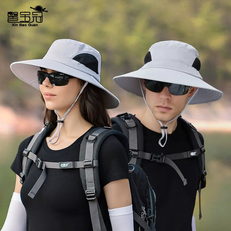 Sun Protection Fisherman Hat for Men, Summer Hat with Wide Brim, Outdoor Hiking Quick-Dry Waterproof Sun Hat for Women