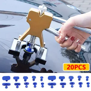 Car Dent Repair Tool Kit Paintless Remove Car Body Dents With 20PCS Multiple Sizes Spacer Dent Repair Tool Dent Puller Kit Used To Repair Slight Dents Hail Pits-No Glue