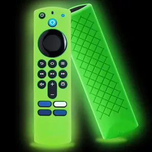 Firestick Cover Glow in The Dark - TV Stick 4k Remote Cover 3rd Gen, Firestick Remote Case Anti Slip  Sleeve (Green 1 count)