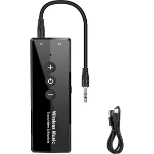 Upgraded Bluetooth 5.3 Transmitter 3-in-1, Portable Wireless Rechargeable Transceiver Adapter for TV PC, Stereo Audio Receiver for Car Speaker System