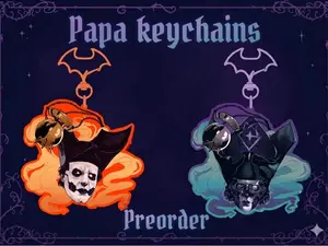 Ghost inspired acrylic Copia & Perpetua keychains