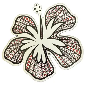 Polynesian tribal Hibiscus sticker